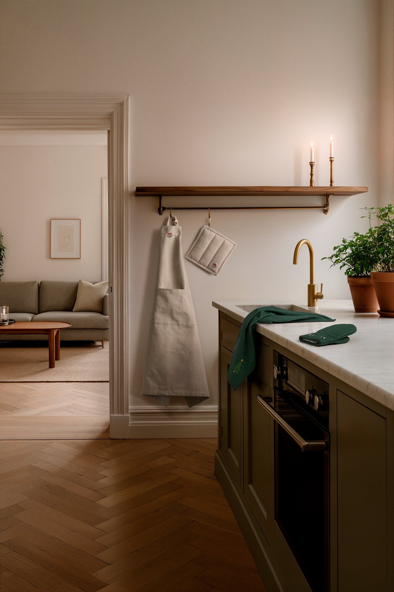 Christmas Fable grydelap, sand - 1 stk.